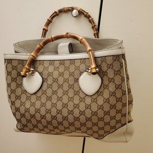 Gucci leather& Canvas tote